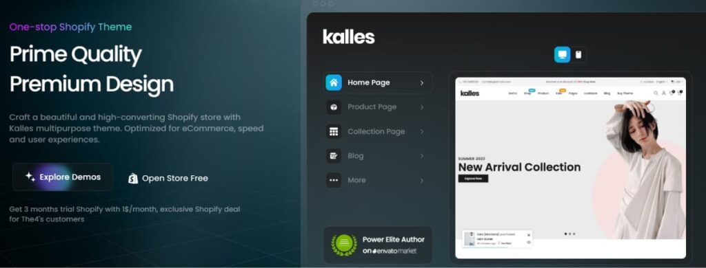 Kalles themeforest store page