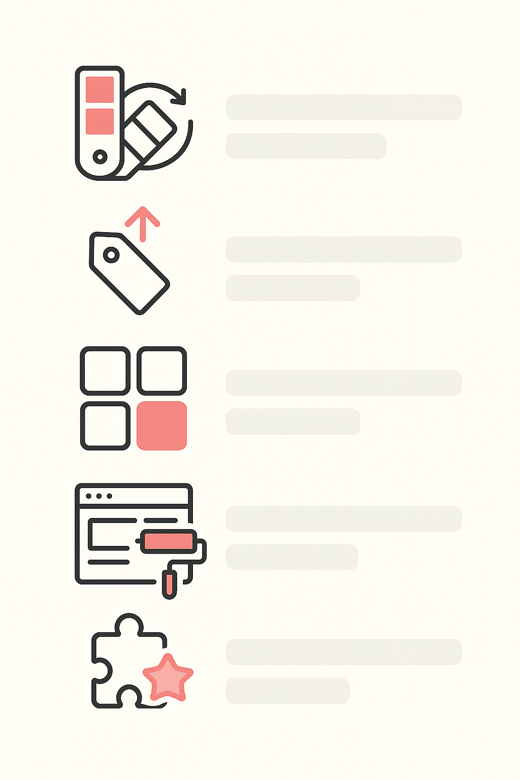Five change signals to watch on a competitor's Shopify store: restocks, price moves, catalogue clusters, theme changes and app installs