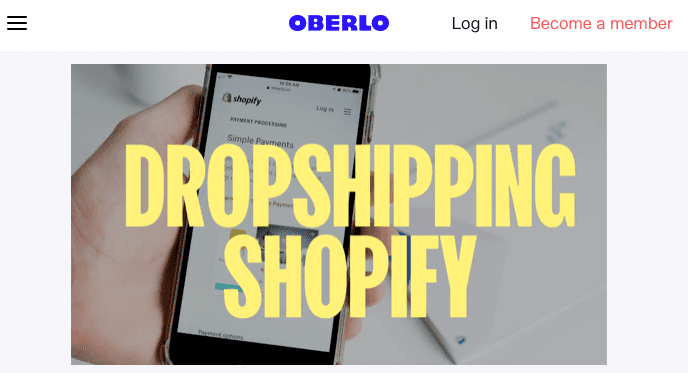 Oberlo - dropshipping shopify