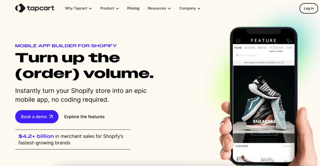 Tapcart shopify app builder