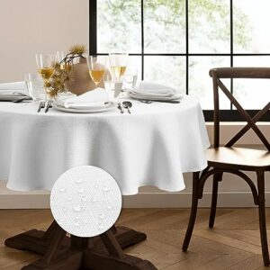 Solid Texture Water and Stain Resistant Tablecloth
