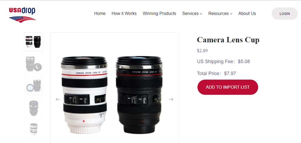 USAdrop Camera Lens Cup