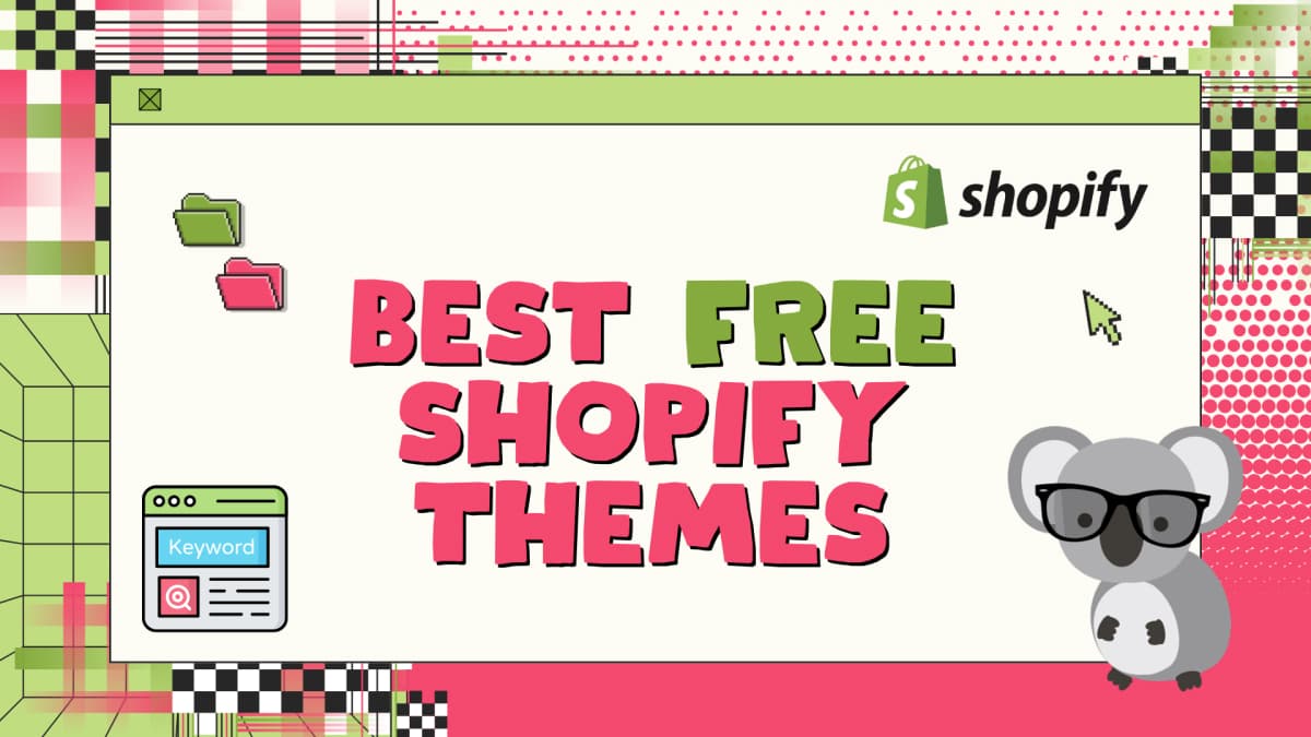 Best free shopify themes with koala branded graphic