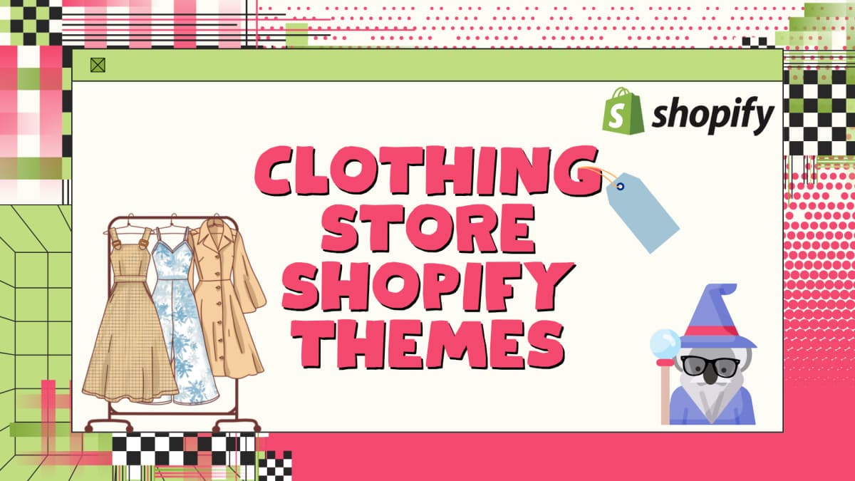 clothing store themes with a koala brand background