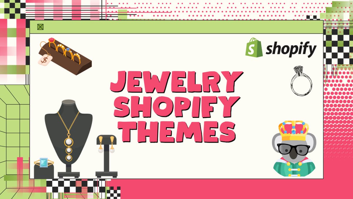 jewelry shopify themes with koala branded background