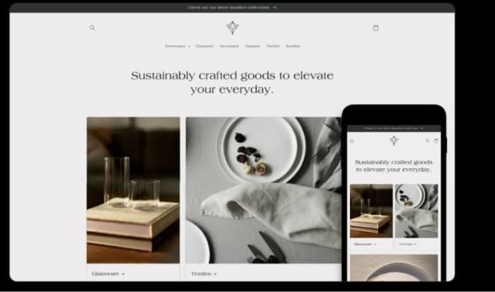 craft shopify theme store page
